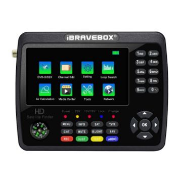 iBRAVEBOX V10 Finder Max 4.3" Display Satellite Meter DVB-S/S2/S2X US Plug - 1