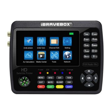 iBRAVEBOX V10 Finder Pro 4.3" Digital Satellite Meter DVB-S/S2/S2X/T2/C EU Plug - 1