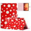Samsung Galaxy Tab A7 10.4 2020 T500 Leather Case Red White - 1