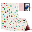 Samsung Galaxy Tab A8 10.5 2021 X200 Leather Case - White Colorful Dot - 1