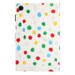 Samsung Galaxy Tab A8 10.5 2021 X200 Leather Case - White Colorful Dot - 3