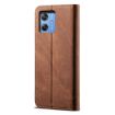 Moto G64 5G Brown Denim Texture Flip Leather Case - Global Version - 3