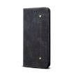 Motorola Moto G15 Black Denim Texture Flip Leather Phone Case - 2