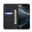 Motorola Edge 60 Fusion Flip Leather Phone Case - Denim Texture Black - 4