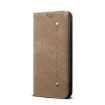 Moto G56 5G Khaki Denim Texture Flip Leather Case - 2