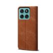 Moto G86 5G Brown Denim Texture Flip Leather Case - 3