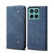 Moto G86 5G Denim Texture Flip Leather Case - Blue - 1