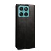 Motorola Moto G86 5G Leather Phone Case - Black Oil Wax Texture - 3