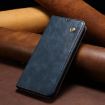 Motorola Edge 5G 2025 Leather Phone Case - Blue Oil Wax Texture - 2
