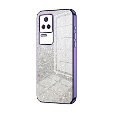 Xiaomi Redmi K40S/Poco F4 Purple Glitter Electroplated Phone Case - 1