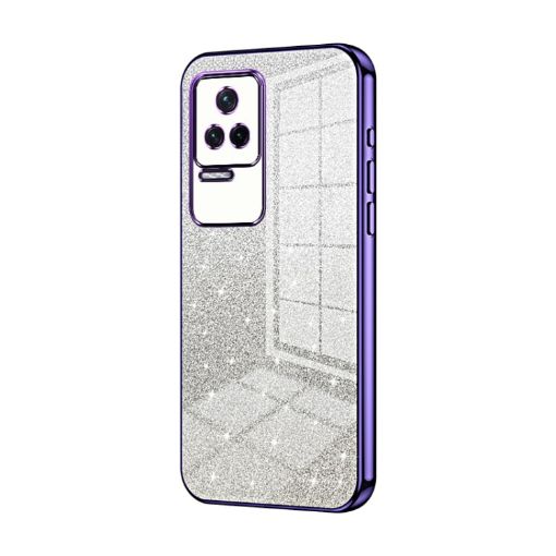 Xiaomi Redmi K50/K50 Pro Purple Glitter Gradient Electroplated Case - 1