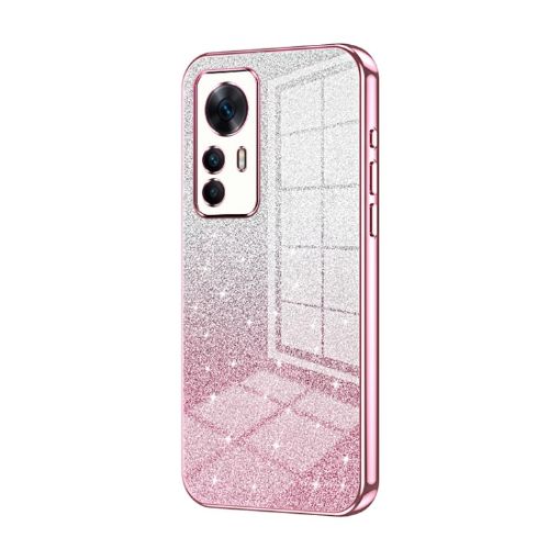 Xiaomi Redmi K50 Ultra/12T Pink Gradient Glitter Electroplated Case - 1