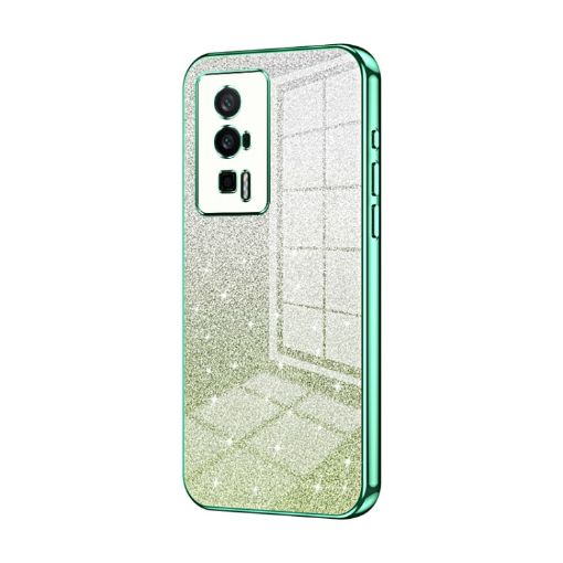 Xiaomi Redmi K60/K60 Pro Green Gradient Glitter Electroplated Case - 1
