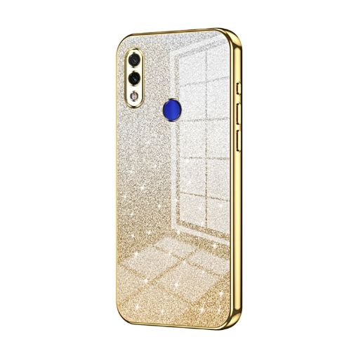 Xiaomi Redmi Note 7/Pro Gradient Glitter Gold Electroplated Case - 1
