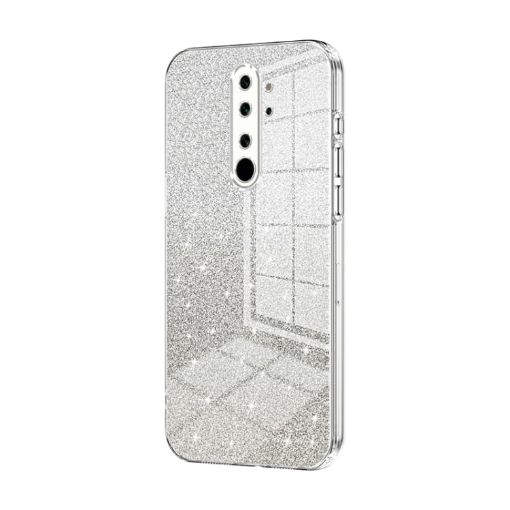 Xiaomi Redmi Note 8 Pro Glitter Gradient Electroplated Case (Transparent) - 1