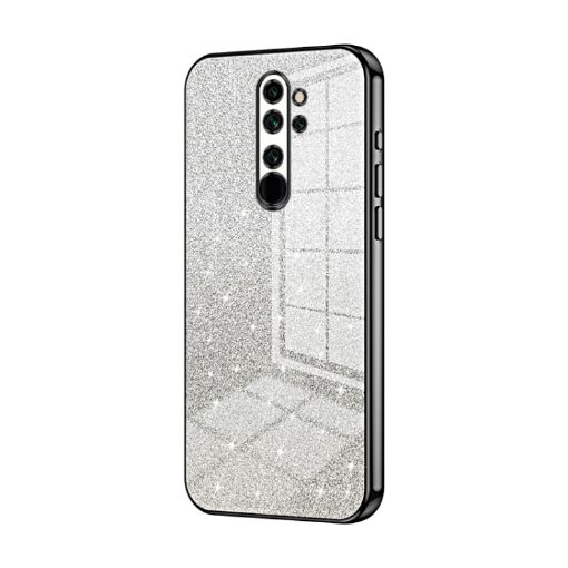 Xiaomi Redmi Note 8 Pro Black Gradient Glitter Electroplated Case - 1