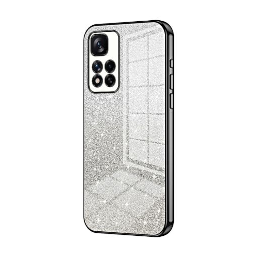 Xiaomi Redmi Note 11 Pro+ 5G Glitter Gradient Electroplated Case Black - 1