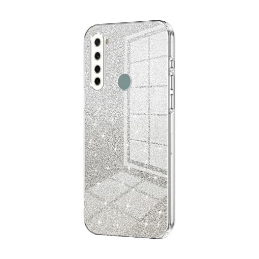 Xiaomi Redmi Note 8/2021 Glitter Gradient Electroplated Case (Clear) - 1