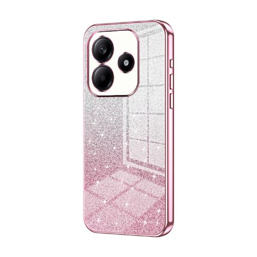 Redmi Note 14 5G Pink Glitter Gradient Electroplated Phone Case - 1