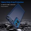 Moto G04 Carbon Fiber Brushed TPU Case - Blue | Motorola Phone Cover - 3