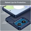 Moto G04 Carbon Fiber Brushed TPU Case - Blue | Motorola Phone Cover - 6