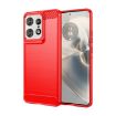 Motorola Edge 50 Pro Red Carbon Fiber Brushed TPU Phone Case - 1