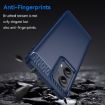 Motorola Edge 2024 Blue Carbon Fiber Brushed Texture TPU Case - 3