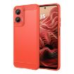 Moto G35 5G Red Carbon Fiber Brushed TPU Case - 1