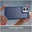 Motorola Moto G85 Blue TPU Phone Case - Carbon Fiber Brushed Texture - 5