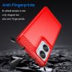 Motorola S50 Neo Red Carbon Fiber Brushed Texture TPU Phone Case - 3