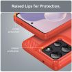 Moto G Power 2025 Red Carbon Fiber Brushed TPU Phone Case - 6