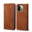 OnePlus 13s 5G Brown Denim Texture Flip Leather Case - 1