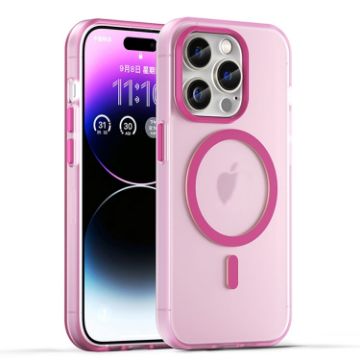 iPhone 14 Pro MagSafe Frosted Translucent Pink TPU + PC Case - 1