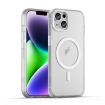 iPhone 14 Plus MagSafe Frosted Translucent TPU PC Case White Full Cover - 1