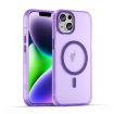 iPhone 14 Plus MagSafe Frosted Translucent TPU PC Case Dark Purple - 1