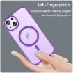 iPhone 14 Plus MagSafe Frosted Translucent TPU PC Case Dark Purple - 4