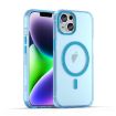 iPhone 15 MagSafe Frosted Translucent TPU PC Case - Blue Full Coverage - 1