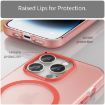 iPhone 15 Pro MagSafe Frosted Translucent TPU PC Case Red Full Coverage - 5