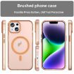 iPhone 16 MagSafe Frosted Translucent TPU PC Case - Orange Cover - 2
