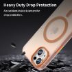 iPhone 16 MagSafe Frosted Translucent TPU PC Case - Orange Cover - 8
