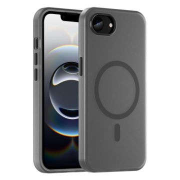 iPhone 16e MagSafe Frosted Translucent TPU PC Case Black Full Coverage - 1
