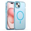 iPhone 15 Plus MagSafe Frosted Translucent TPU PC Case Blue - 1