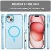 iPhone 15 Plus MagSafe Frosted Translucent TPU PC Case Blue - 2