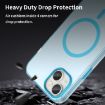 iPhone 15 Plus MagSafe Frosted Translucent TPU PC Case Blue - 7