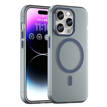 iPhone 14 Pro Max MagSafe Frosted TPU + PC Case Dark Blue Full Coverage - 1