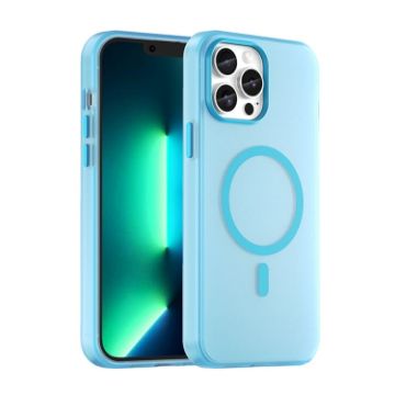 iPhone 13 Pro Max MagSafe Frosted TPU + PC Full Coverage Case Blue - 1