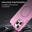 iPhone 13 Pro Max MagSafe Frosted Translucent Pink TPU PC Case - 7