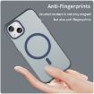 iPhone 13 MagSafe Frosted Translucent TPU PC Case - Dark Blue Cover - 4