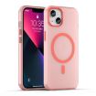 iPhone 13 MagSafe Frosted Translucent TPU + PC Full Coverage Case Red - 1