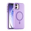iPhone 12 MagSafe Frosted Translucent TPU PC Case Dark Purple - 1